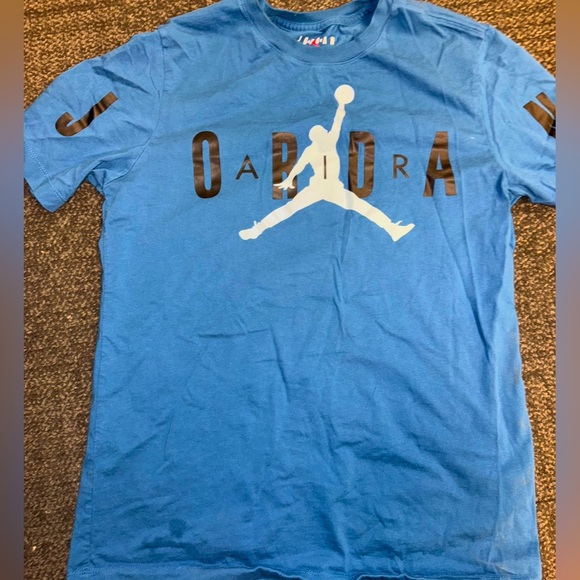 MENS JORDAN AIR STRETCH SHORT SLEEVE TEE BLUE SIZE MEDIUM - Picture 7 of 7